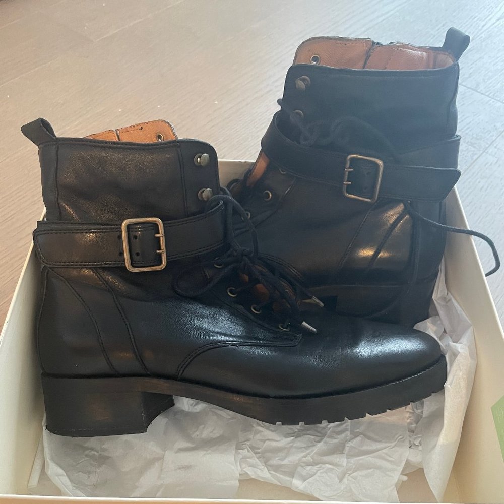 SEZANE DANA ANKLE BOOTS - Smooth Black